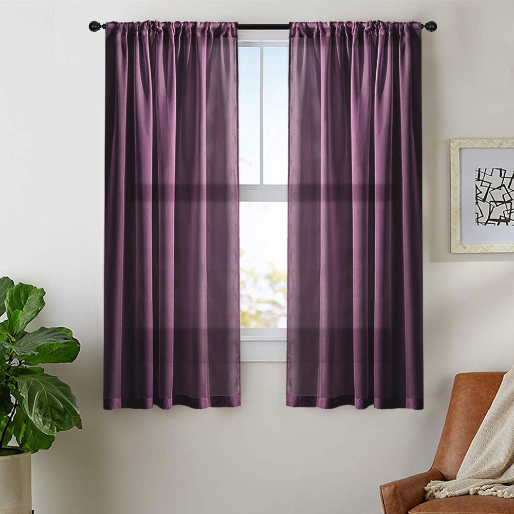 Dark Purple Kitchen Curtains Curtains & Drapes 2023