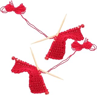 VALICLUD 2 Pçs Brinquedos De Casa De Bonecas Decoração Para Casa Miniforce Brinquedos Brinquedos De Mesa Tricô Suéter De Tricô Vermelho Para Mini Casa Foto Adereços Suéter De Tricô