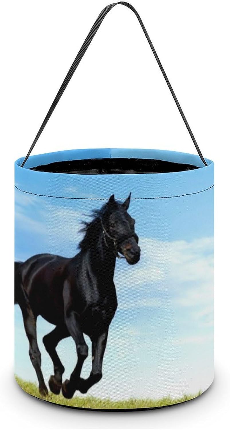 Arabian Horse Halloween Treat Bag Reusable Candy Basket Tote Goody Bags Gift Party
