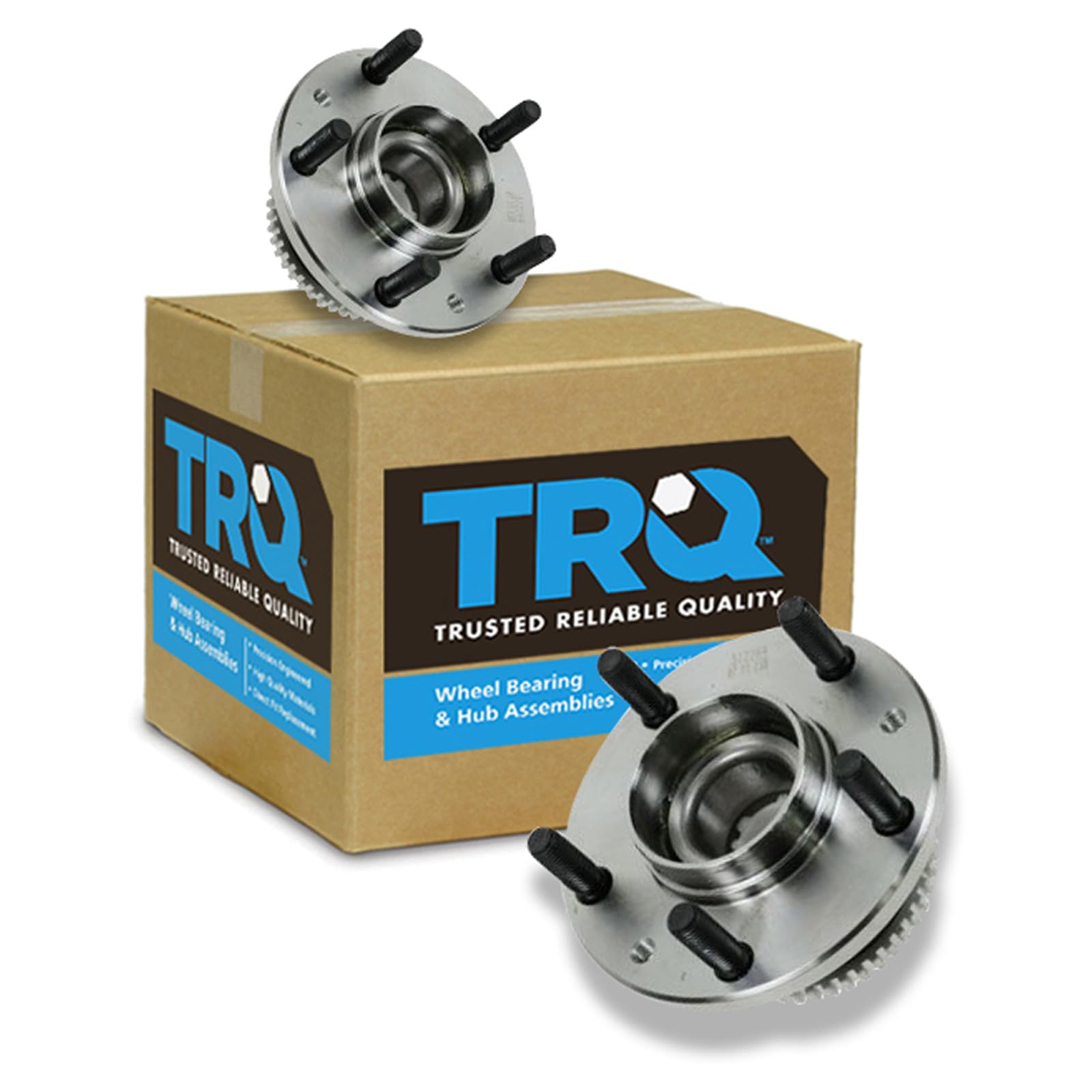 TRQ Rear Left and Right Wheel Bearing &amp; Hub Assembly Set 2 Piece