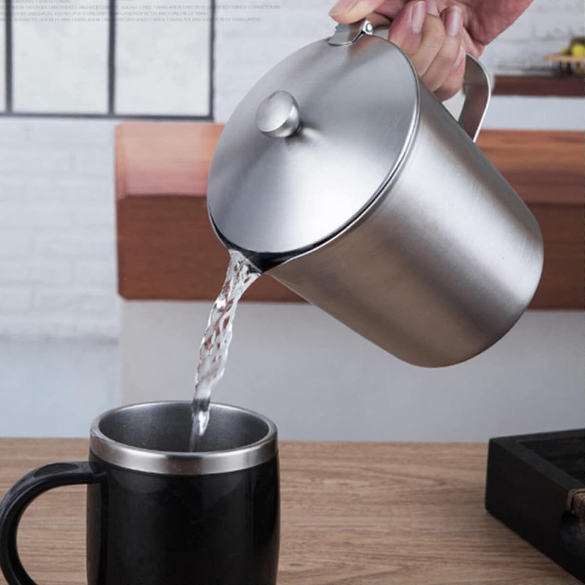 Homoyoyo Tasse à Mesurer Avec Couvercle Graduée Pour Lait Et Café Pour Pâtisserie