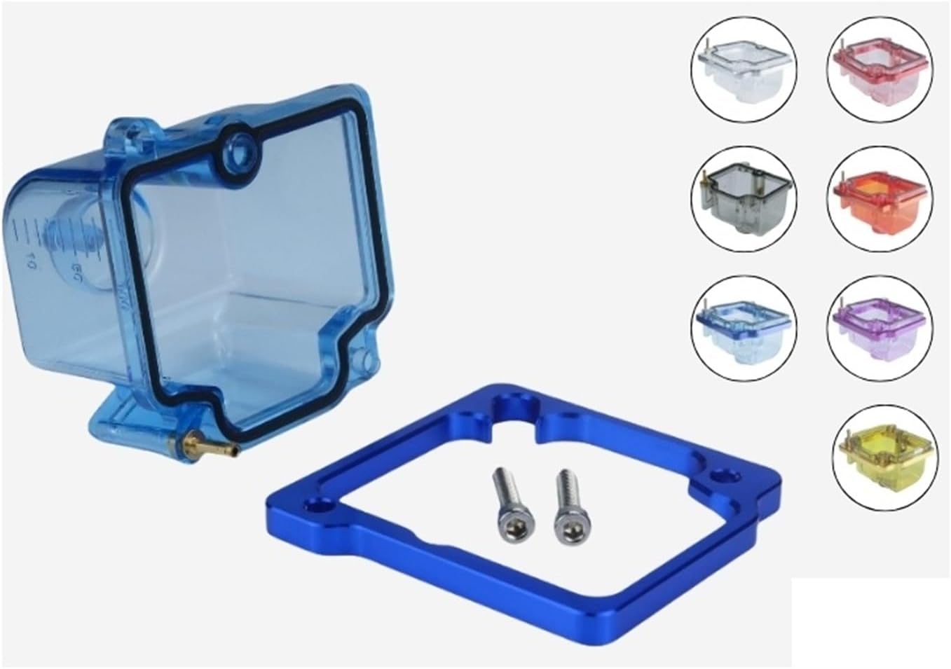 Motorcycle Carburetor Transparent Float Bowl Bottom Oil Cup Lower Cover For PWK KSR OKO KOSO Dirt Bike(Bule)