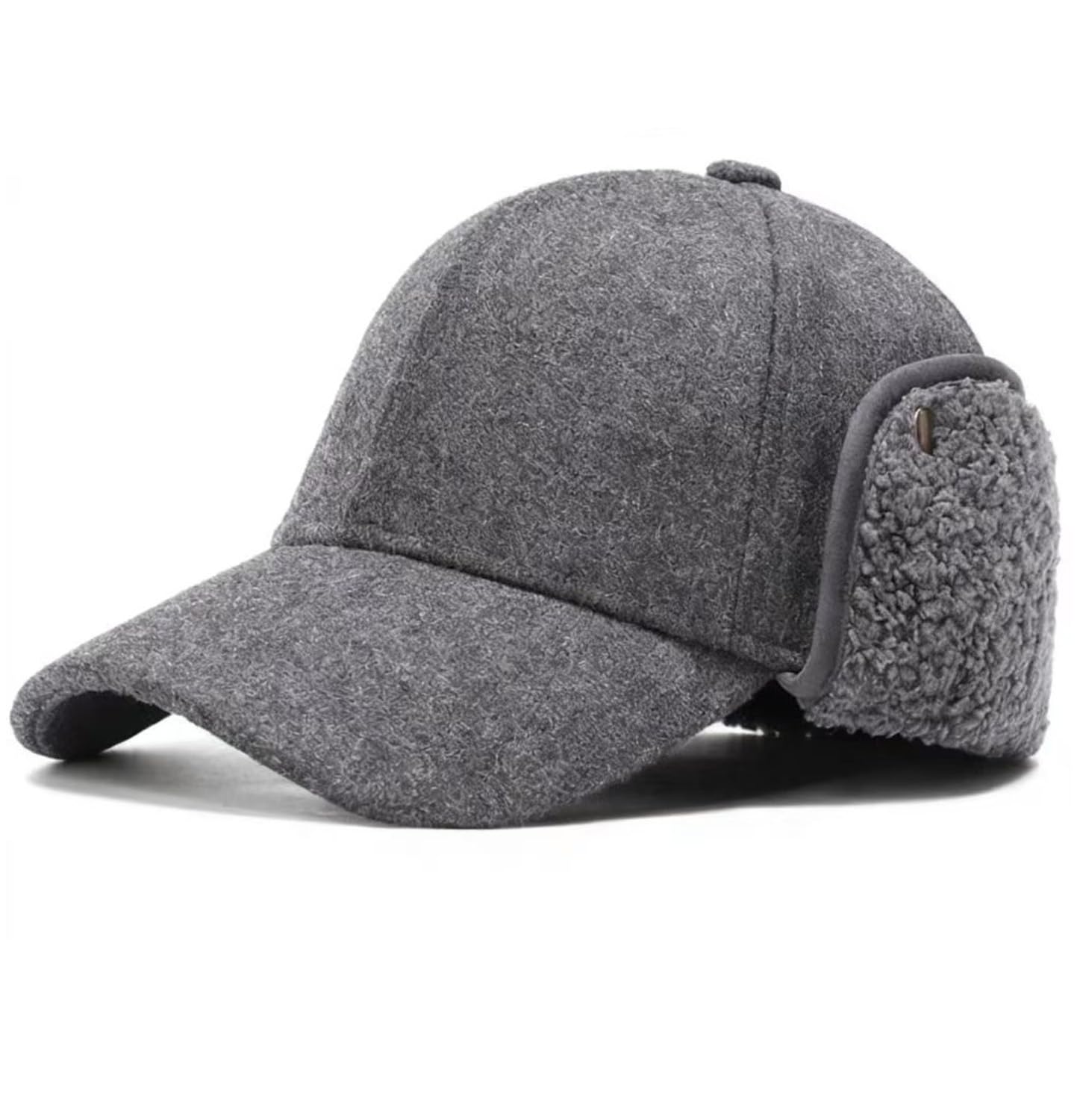 JA DENGIOR Wintermütze Herren Basecap Mit Ausklappbarem Ohrenschutz Outdoor Cap Weiches Innenfutter Schirmmütze
