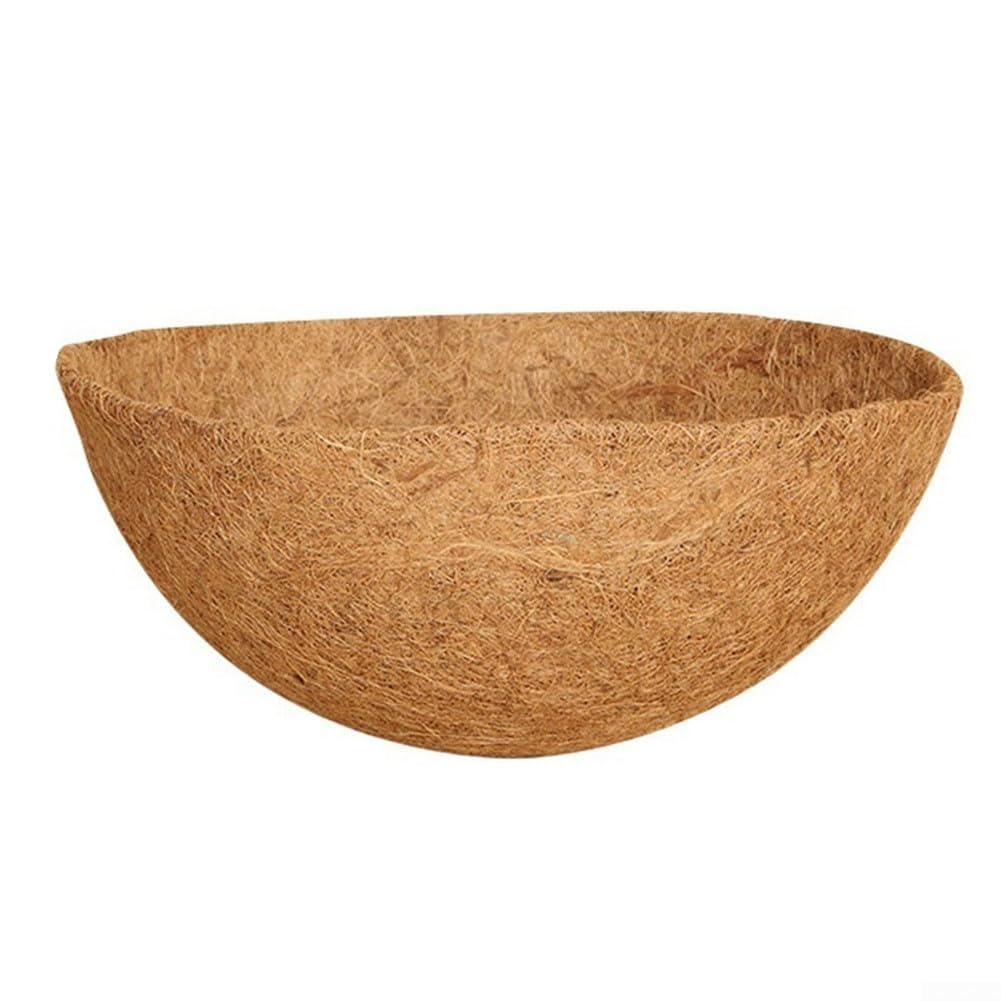 3 Piece Coconut Fiber Hanging Basket Liners for 8/10/12/14/16 Inch Sizes Offering Long Lasting Support and Water Management for Plants (16in)