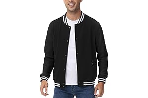 Men's Black Varsity Jacket: Classic Bomber Style Perfected