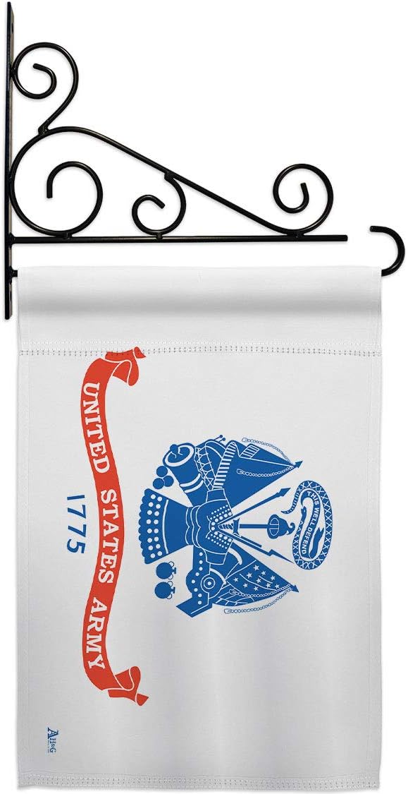 Army Garden Flag Set Wall Holder Armed Forces Rangers United State American Military Veteran Retire Official Small Decorative Gift Yard House Banner Double-Sided Made In USA 13 X 18.5
