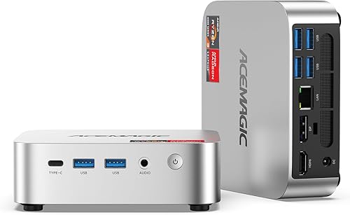 ACEMAGIC Mini PC K1, procesador AMD Ryzen 4300U 28W, 16GB DDR4 RAM 256GB M.2 SSD (Beat 3300UN150N97) Mini computadoras 11 Pro, HDMI+DP1.4 Dual 4K