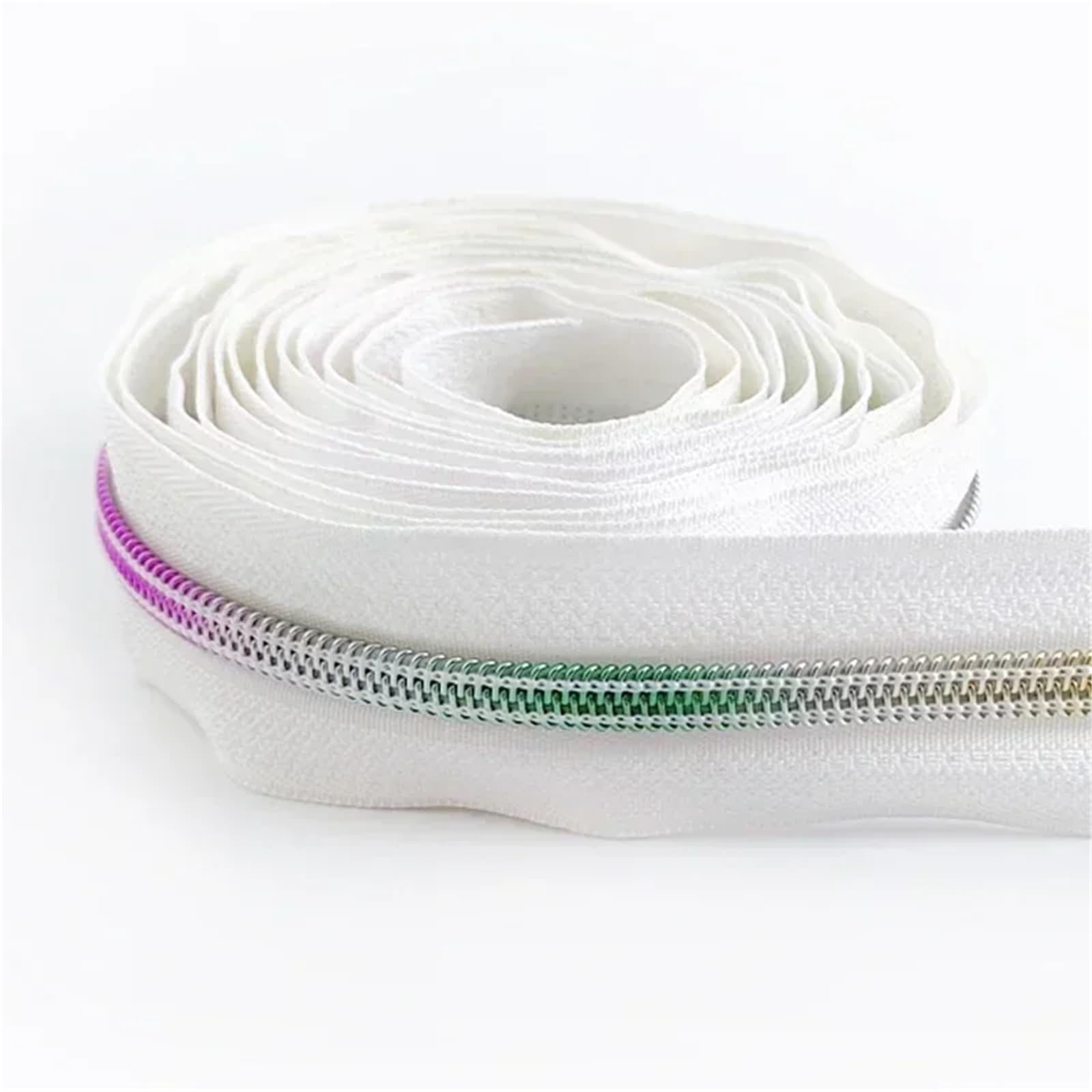 Two Way Zipper 2pc 2-10M 3# 5# Nylon Zippers Tape At Bag Backpack Zipper Slider Coat Jacket Zips Pulls Repair Kits DIY Sewing Accessories(Color3,4Meters,No5)