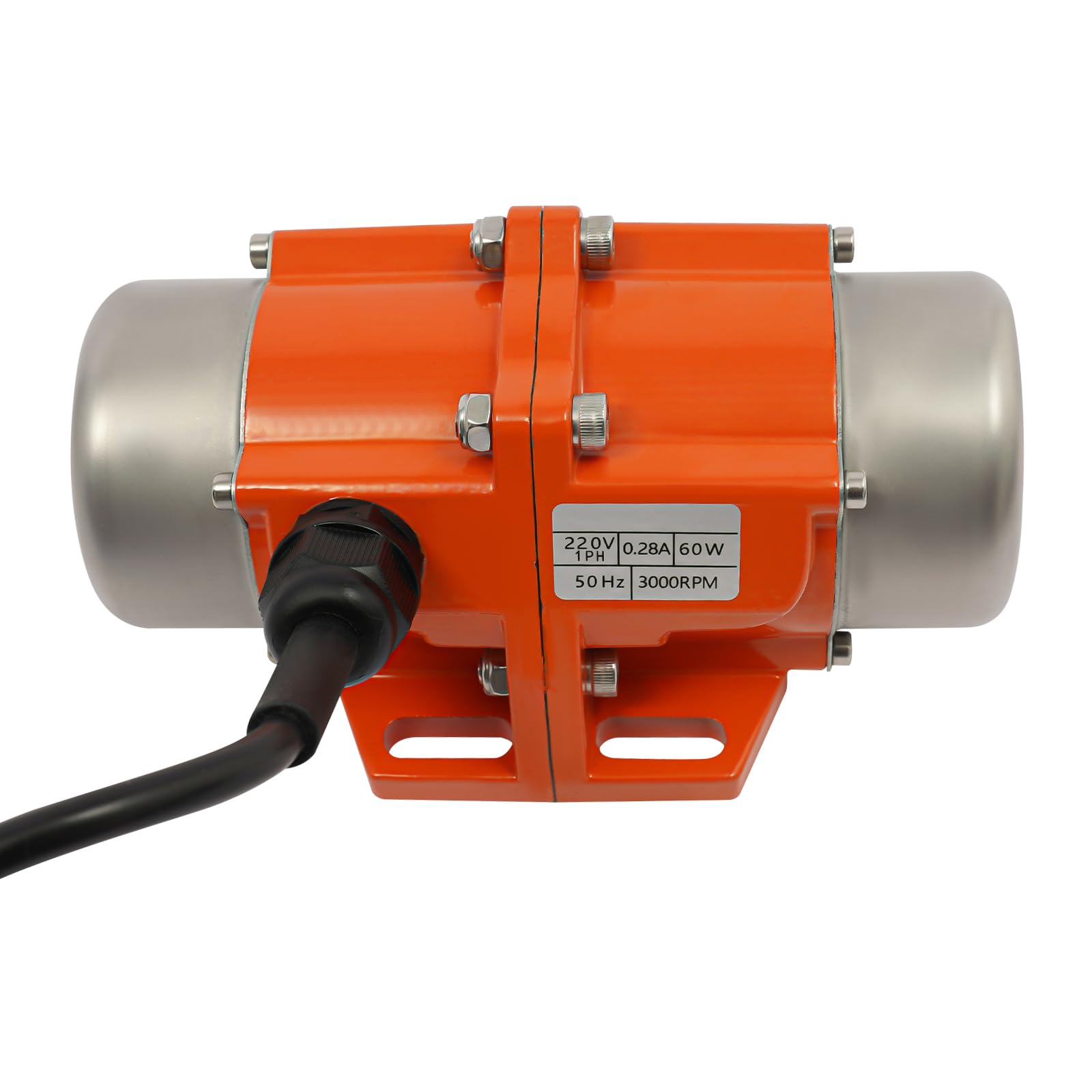 60W Vibrationsmotor mit Drehzahlregler - 220V Asynchroner Rüttelmotor, 3000RPM, IP65, Vibrator einstellbare Vibration für Bergbau, Metallurgie, Bauwesen und mechanische Geräte (60W)