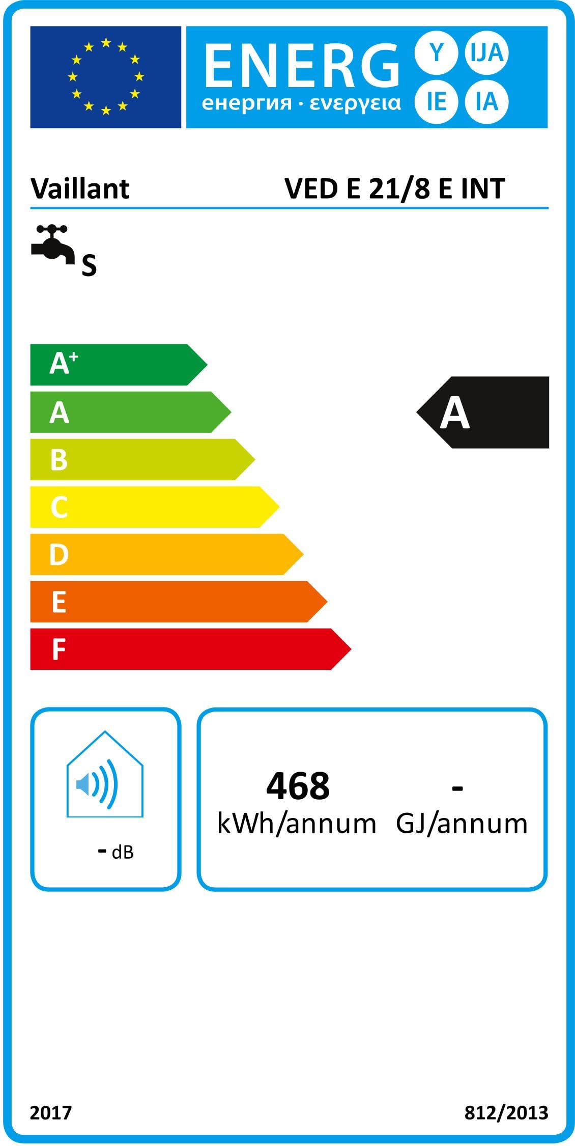 Vaillant Elektroniczny przepływowy podgrzewacz wody, VED exclusive 21/8, odporny na ściskanie, 21 kW, 400 V, dokładna temperatura wylotu, bezstopniowa regulacja, wyświetlacz graficzny, 0010023747