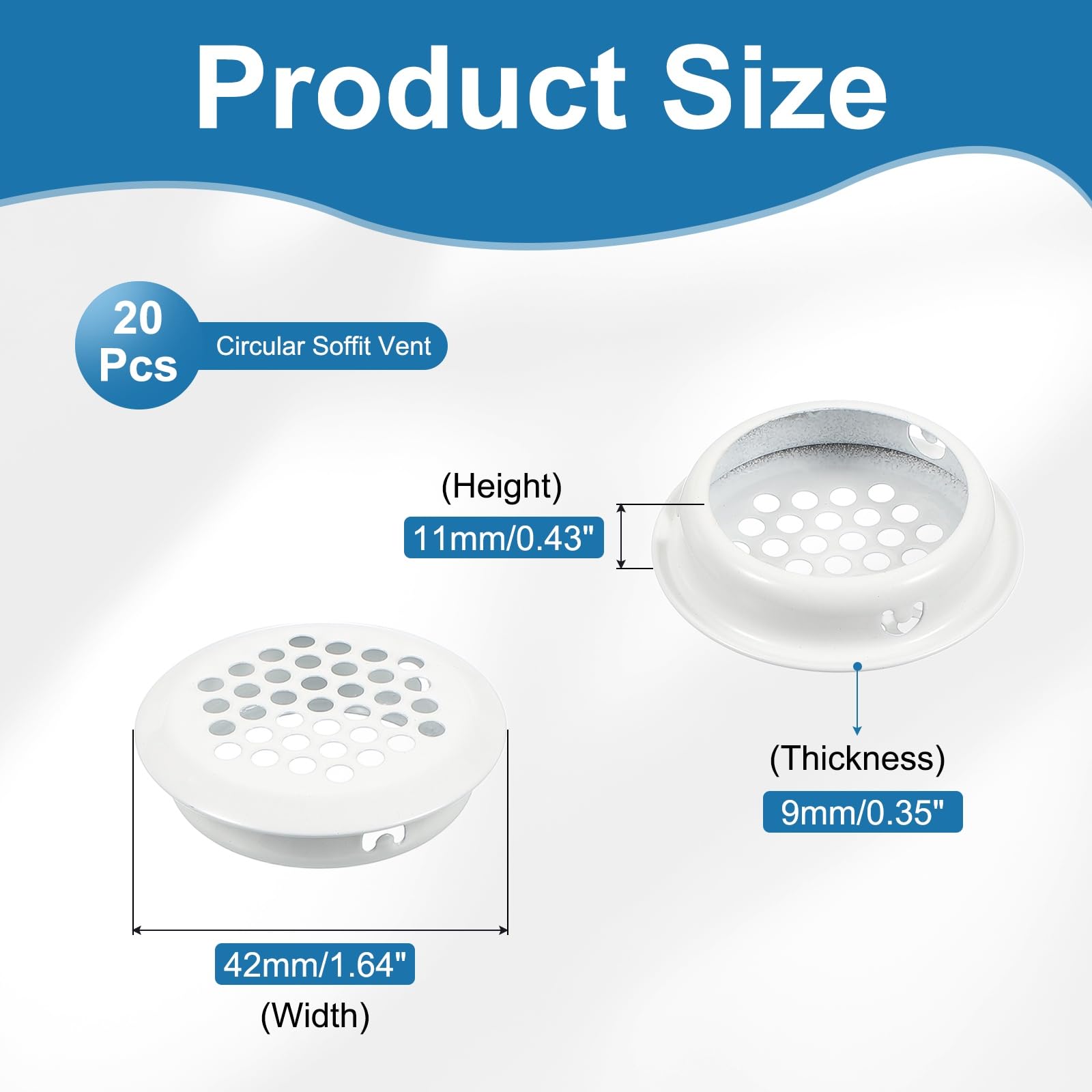 PATIKIL 42 mm Circular Soffit Vent - Image 2