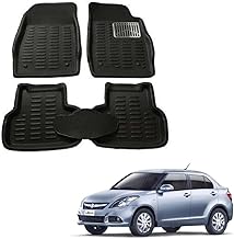 CYRER 7D car mat Full Set for || Luxury Leather Double Car Floor Mat Complete Set || 100% Waterproof and Washable || Color : Black Universal