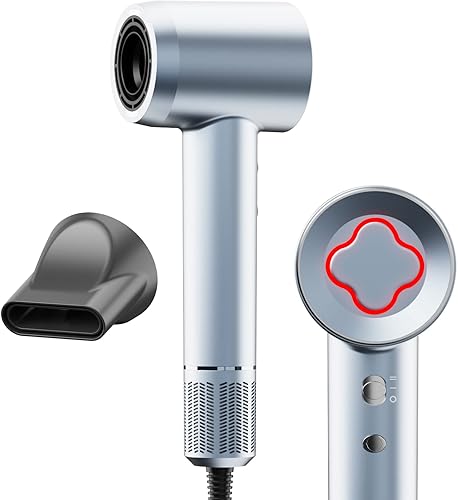KELOPA Secador de pelo, secador profesional con motor sin escobillas de alta velocidad de 110,000 RPM para secado rápido y bajo ruido, iones