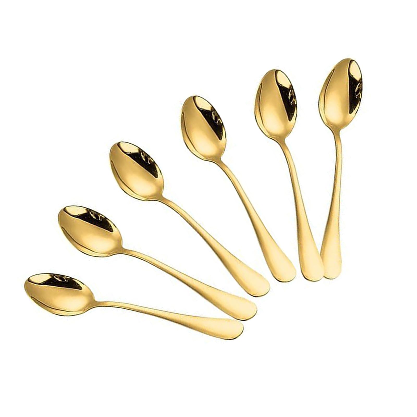 NVOQILIN Of 6 Premium Stainless Steel Coffee Stirrers for Espresso Tea Dessert Kitchen Spoons