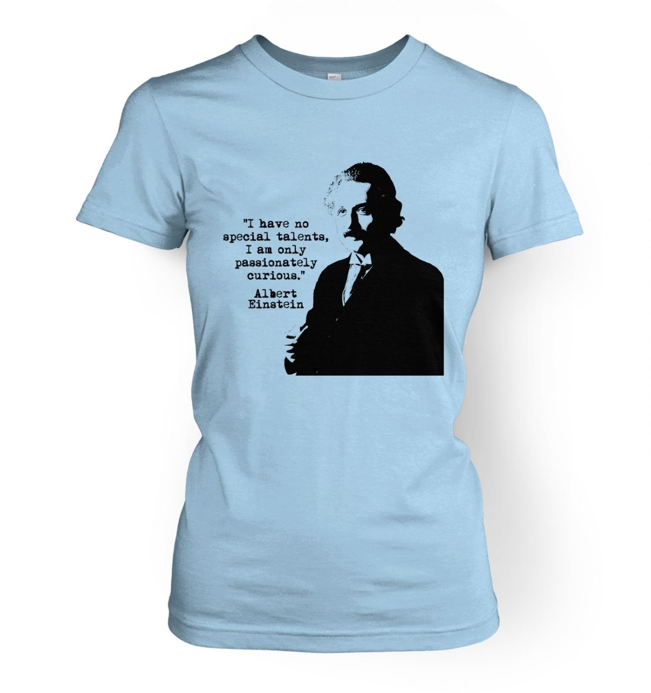 Science Tshirts By Big Mouth Women's Light Blue Talents Quote Einstein T-Shirt - Large (Approx Size 12)