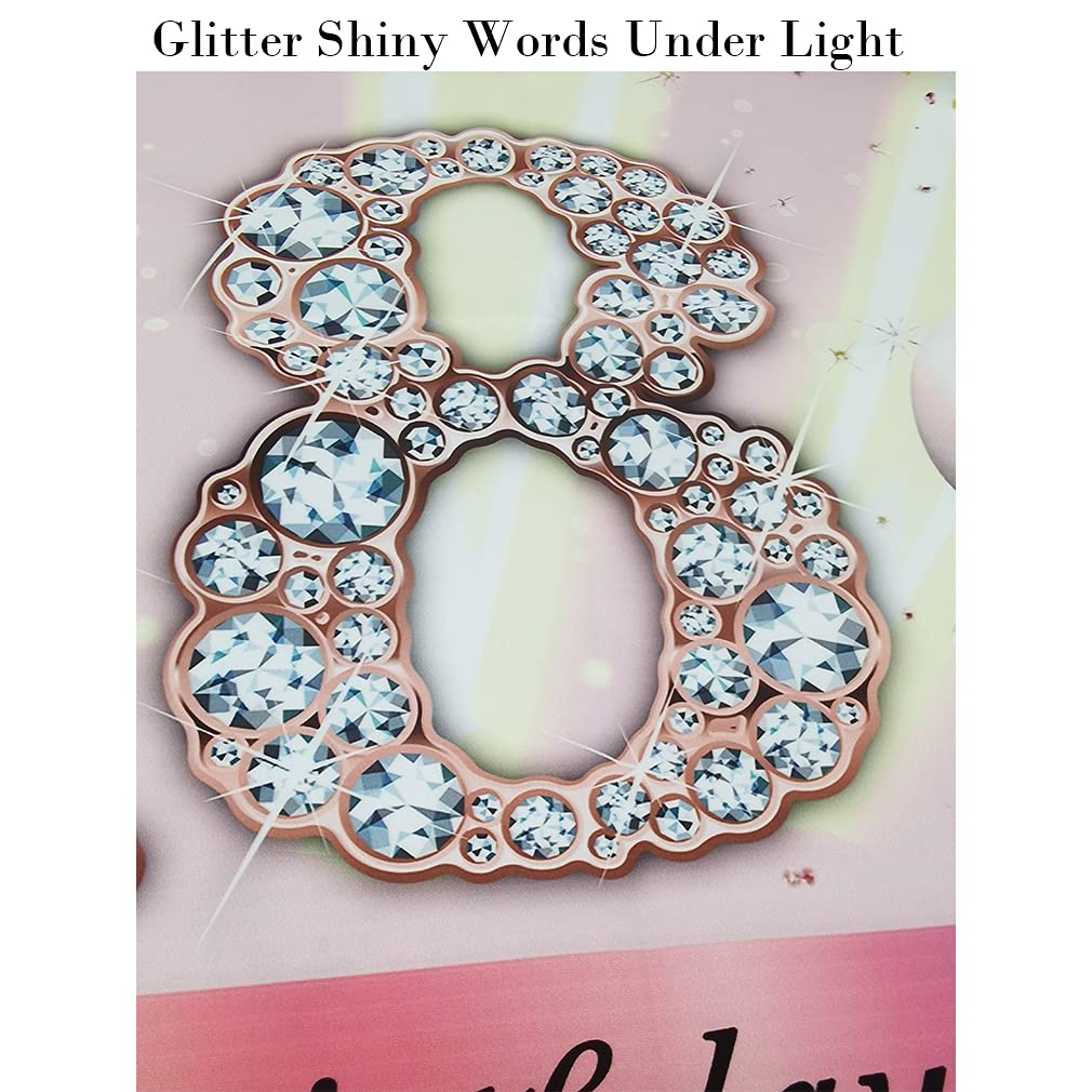 Sfondo Per Festa Di 20° Compleanno – Poster In Tessuto 120x80 Cm – Glitter Rosa E Oro – Riutilizzabile Con Occhielli In Rame - 5