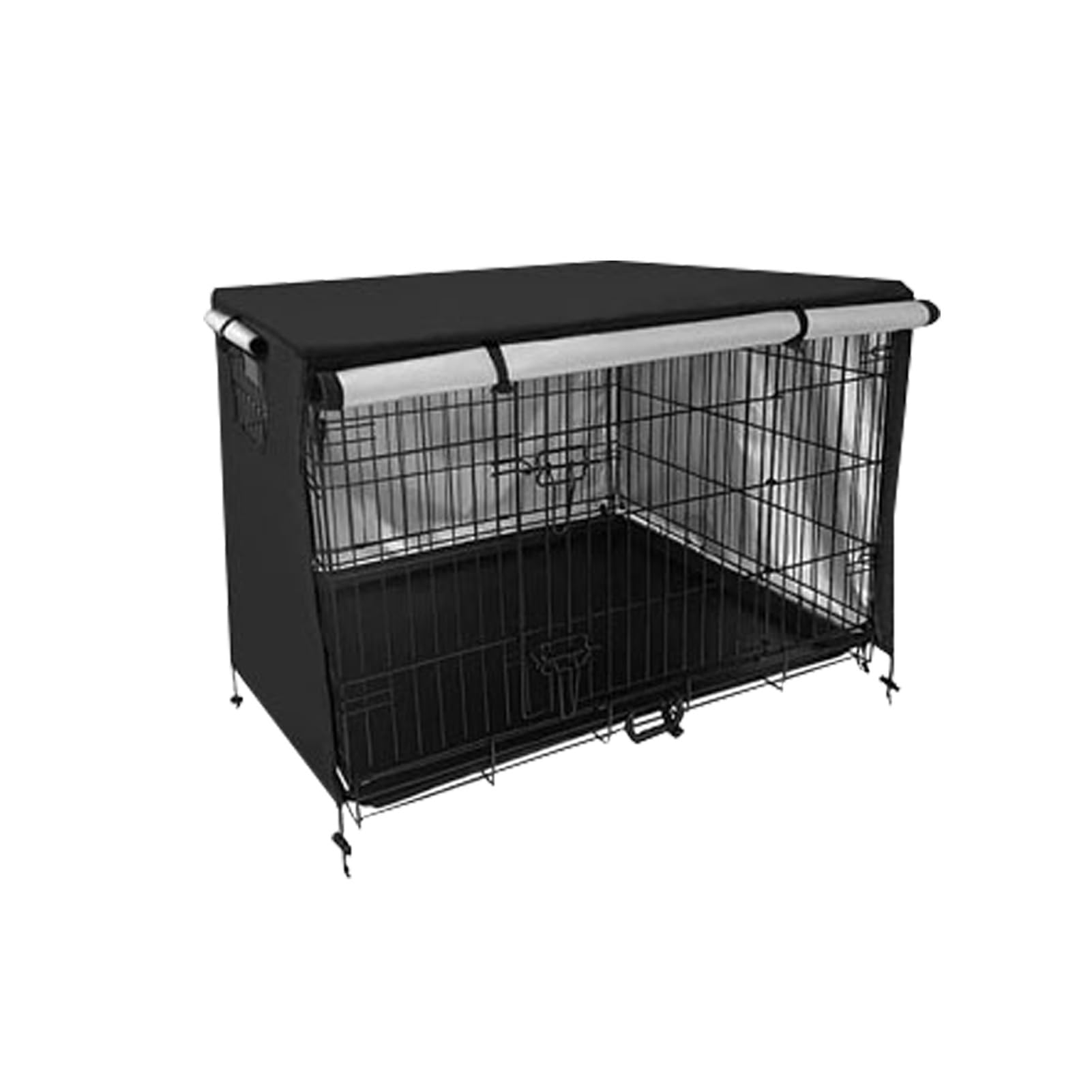 Lambo Housses De Cage pour Chien, Bache Cage Chien, Housse De Niche en Polyester pour Animaux De Compagnie, Matériau Imperméable Ombrage Respirant Bâche De Protection Cage Chien