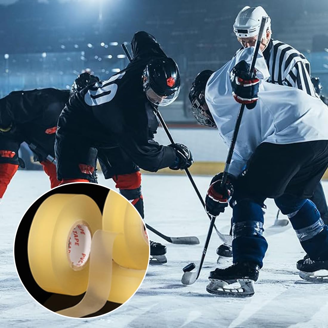 1 Rollo Cintas Transparentes para Hockey Cinta Multiusos, 20m Rollo de Espinilleras, Rollo de Cinta para Equipo Deportivo Regalos Deportivos para Hockey