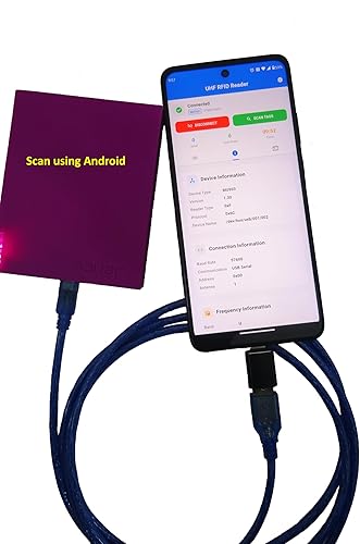 Miniatura 6 de JENCE J4212U Profesional Característica Rica 48in (120cm) Rango USB de escritorio RFID Lector/Escritor/Escáner UHF 902-928MHz EPC Gen2 ISO18000