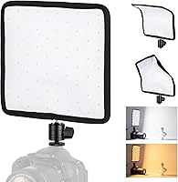 Vista 8 de Fomito Panel de luz LED flexible plegable, iluminación suave regulable en la cámara, CRI95 de 5600 K, a prueba de salpicaduras para fotografía
