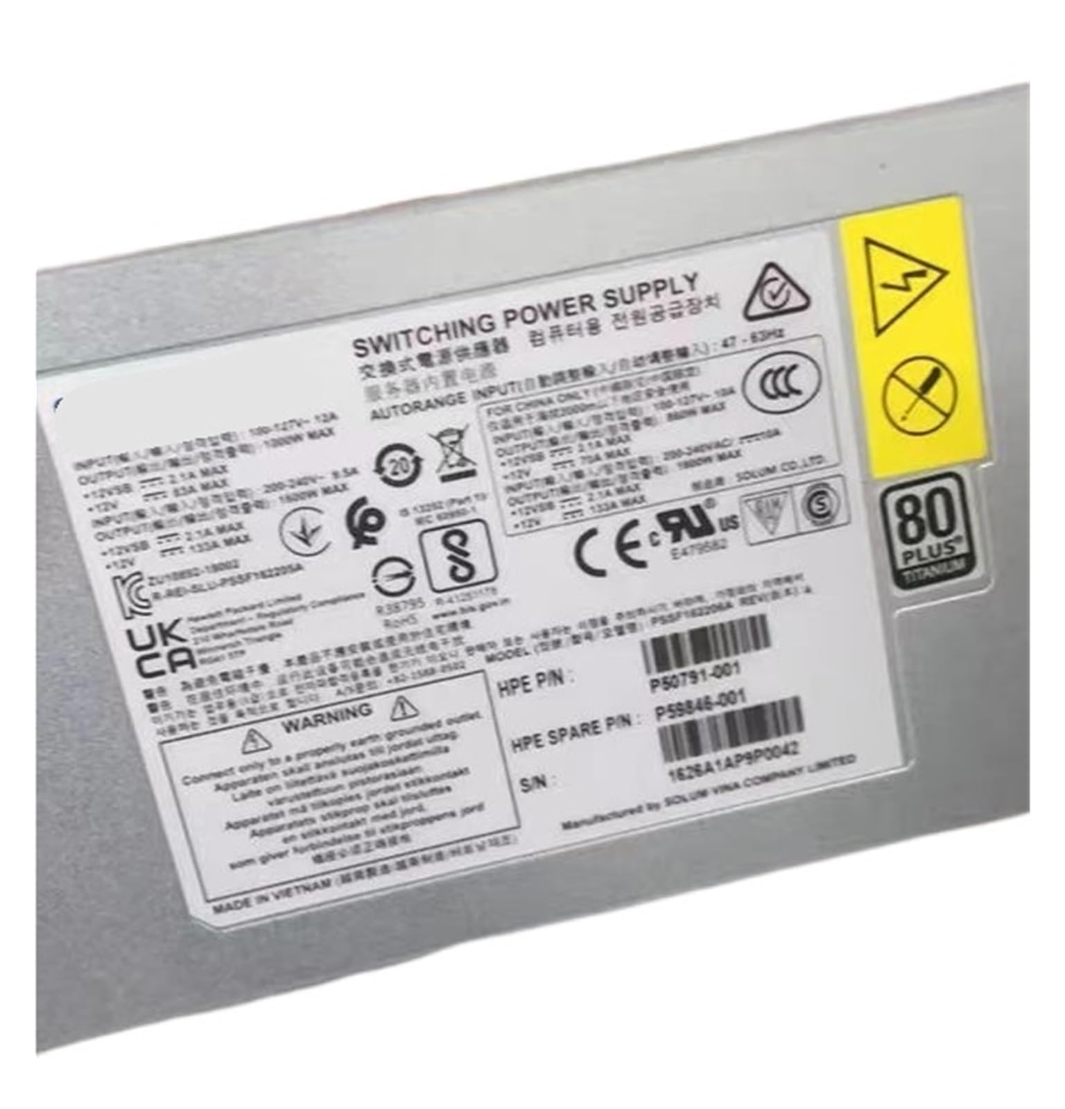 SJJBVPYX 1pcs Power Supply 1600W PSSF162206A P50791-001 P59846-001