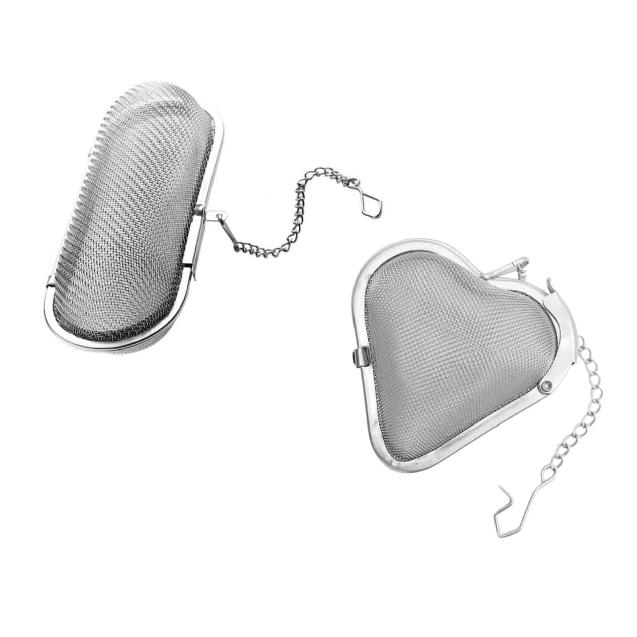 SOLUSTRE 2Pcs Stainless Steel Spice Balls Seasoning Strainers with Hook Chain Design for Easy Hanging for Tea Infusion and Cooking Filtering Effect