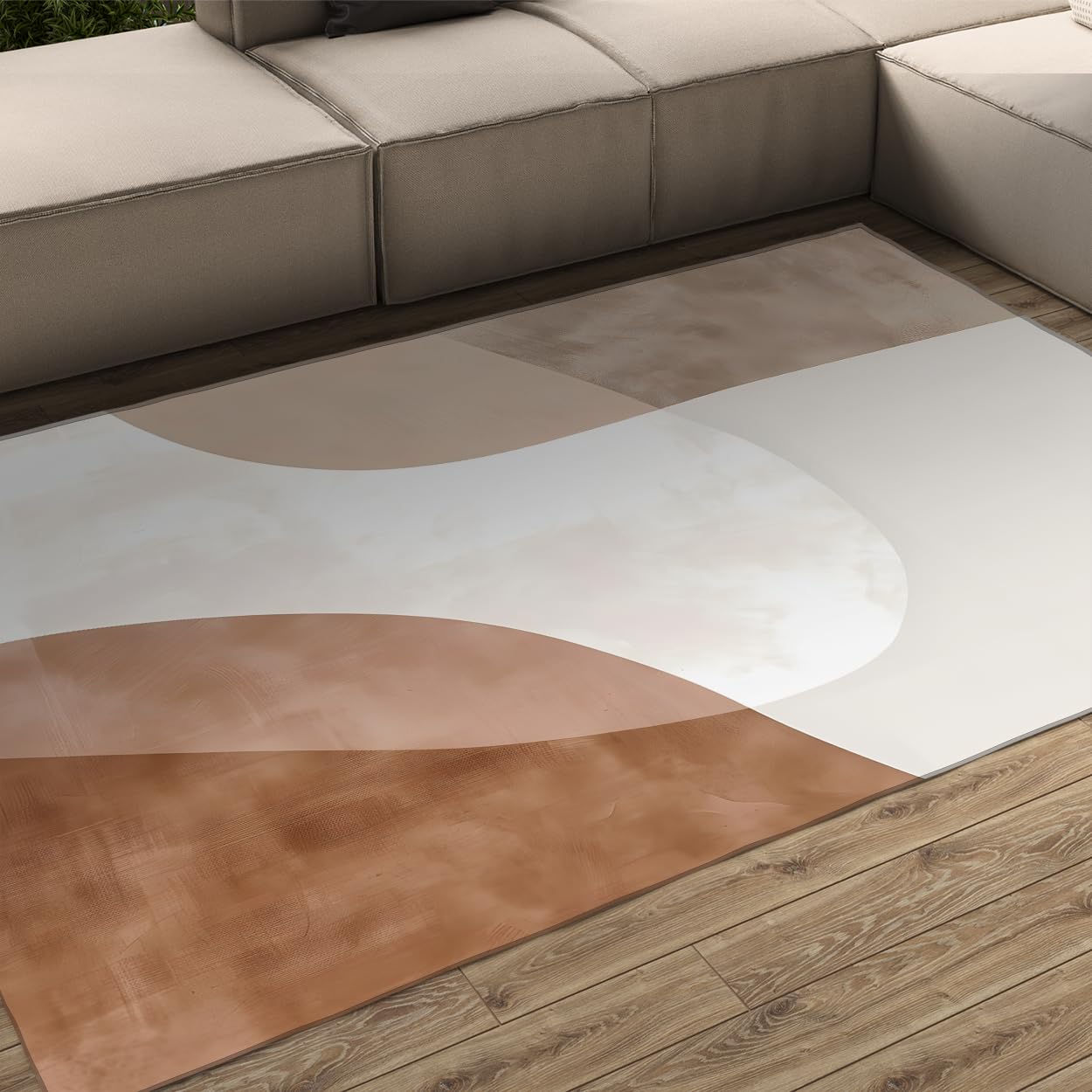 Tapis de sol doux lavable 120x180cm idéal pour salon avec animaux poil bas