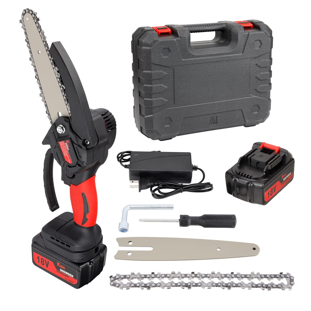 Buy Cordless 6 Inch Mini Chainsaw, King Showden 18V Mini Electric Chain