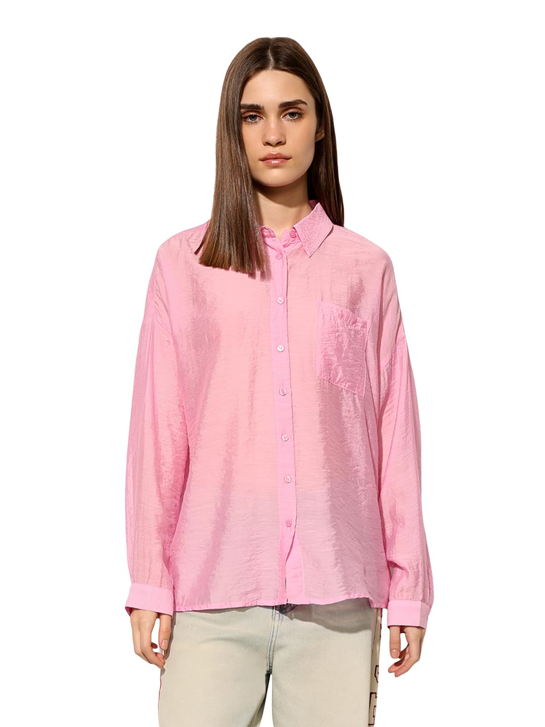 only Women's Solid Regular Fit Shirt-picture-33