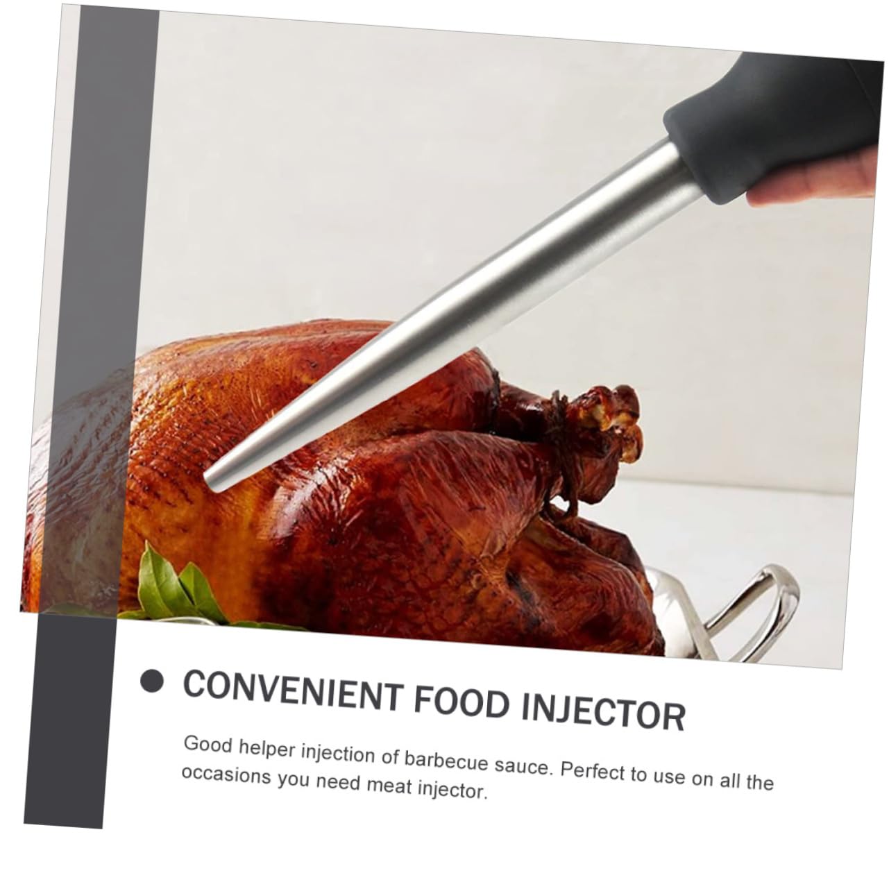 Unomor 1Set Turkey Flavor Injector Ergonomic Meat injector for Flavor for Marinated Pork Beef Fish Dishwasher Safe for Easy Cleaning for Bbq