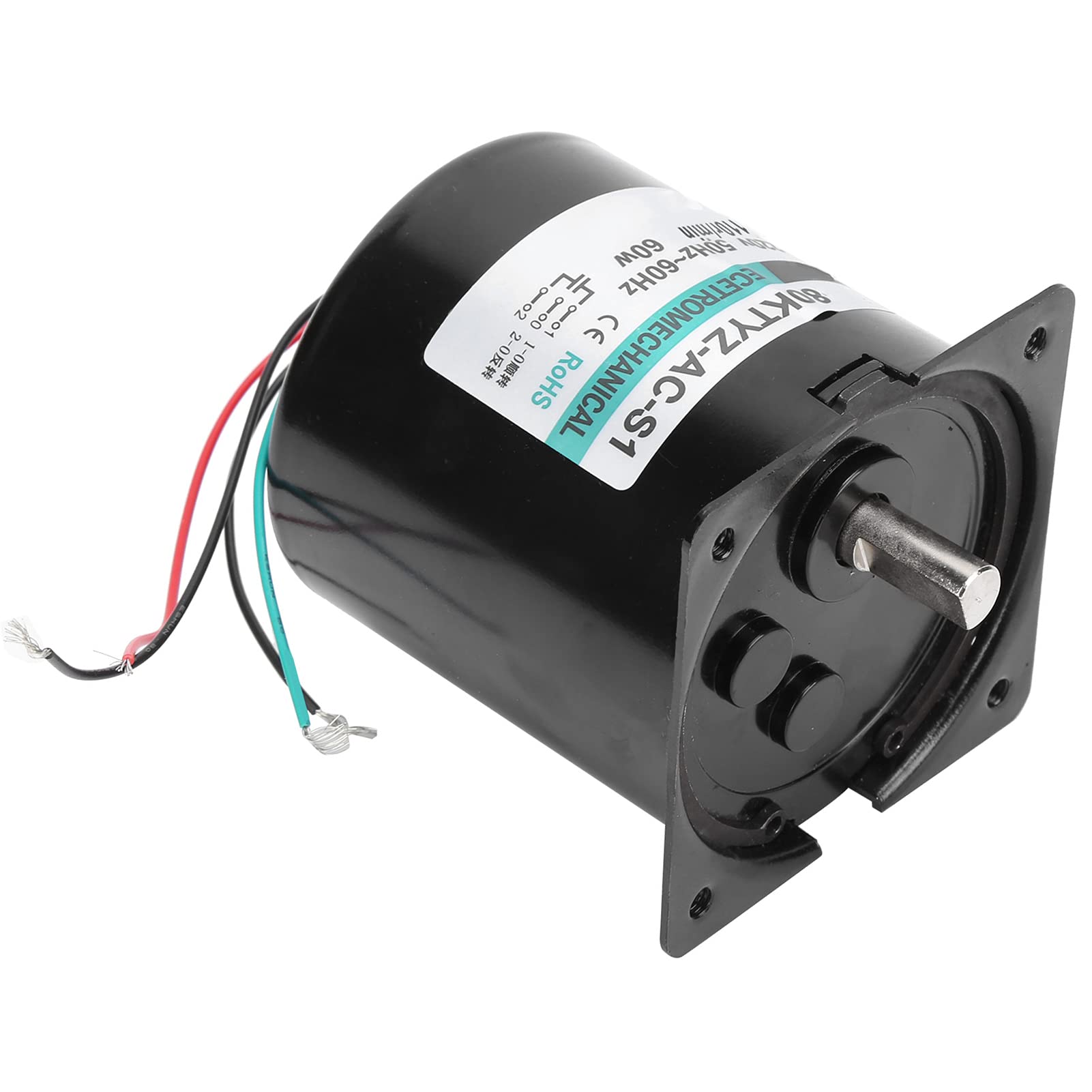 Aramox Motor Síncrono de CA, Motor Síncrono de Cobre XD80KTYZ 60W CW CCW Velocidad Ajustable Torsión Grande Baja Velocidad para Máquinas Herramienta CNC Instrumentos de Medición (110 rpm/min AC220V)