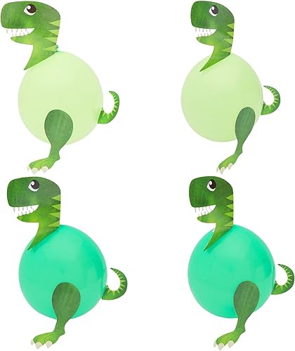 Paquete de 36 globos de látex de dinosaurio para decoraciones de fiesta de cumpleaños, suministros de fiesta (verde, 12 pulgadas)