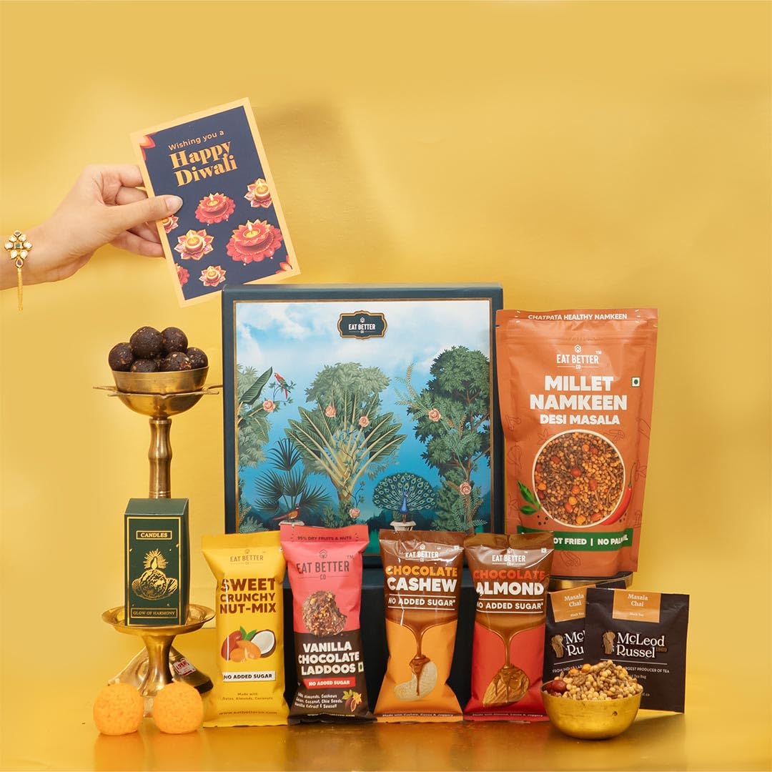 Mayur Diwali Gift Hamper-10-Item Jumbo Diwali Gift - Dry Fruit Laddoo, Millet Namkeen, Chocolates Nuts & Motichoor Laddoo Candles | Diwali Gift Hamper for Premium Gifting to Friends & Family (B0BZ5D4PD6) Amazon Price History, Amazon Price Tracker