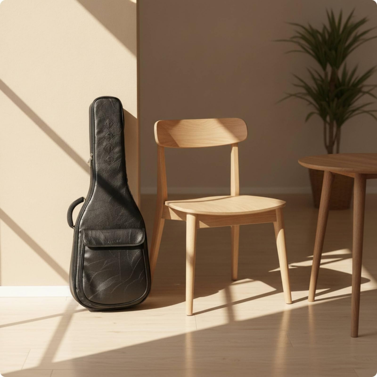 harayaa Custodia Chitarra Borsa Sacca Astuccio in Similpelle con Imbottitura Spessa E Esterno Resistente All’acqua Scomparto Anteriore per Spartiti E Plettri, Array, Nero Profondo