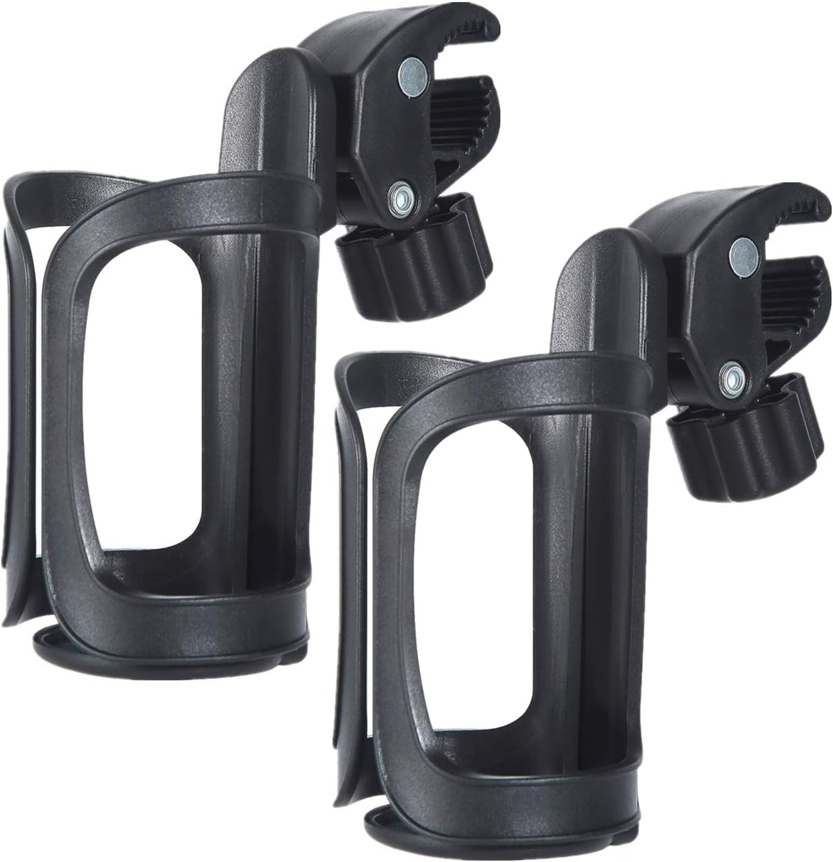 Universal 360ยฐ Rotating Cup Holder,Adjustable Bottle Cage for Strollers (2PCS)