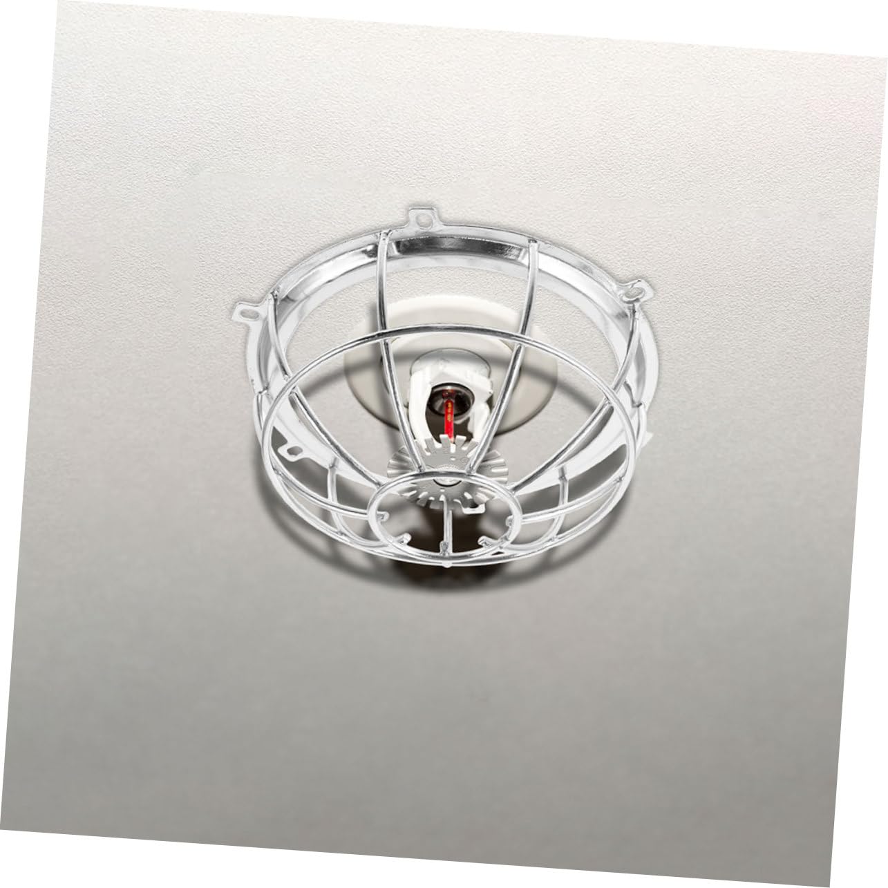 2 Cubiertas Protectoras de Hierro para Detectores de Humo, Fácil Instalación y Diseño Práctico, Protección contra Incendios Mediante Rociadores, Color Plata