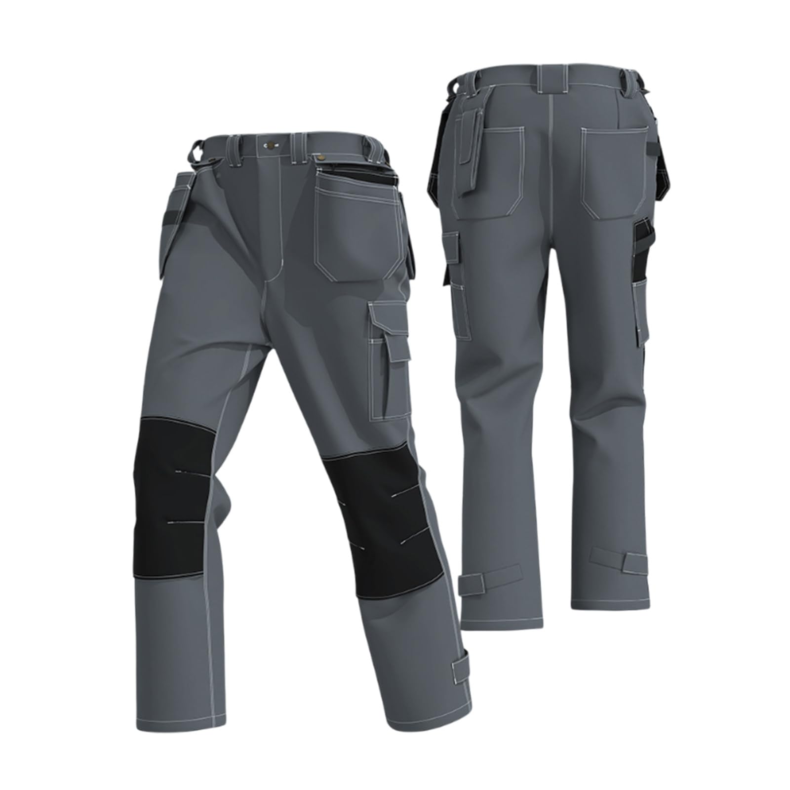 Generico Pantaloni Cargo Uomo Autunnali Primaverili con Tasche Multiple Resistenti Ideali per Lavoro Cantiere E attività all Aperto Pantalone Uomo da Lavoro Professionale