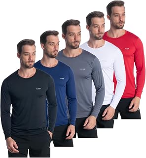 Kit 5 Camiseta Camisa Térmica Masculina Proteção Solar Uv 50+ Manga Longa Dry Fit