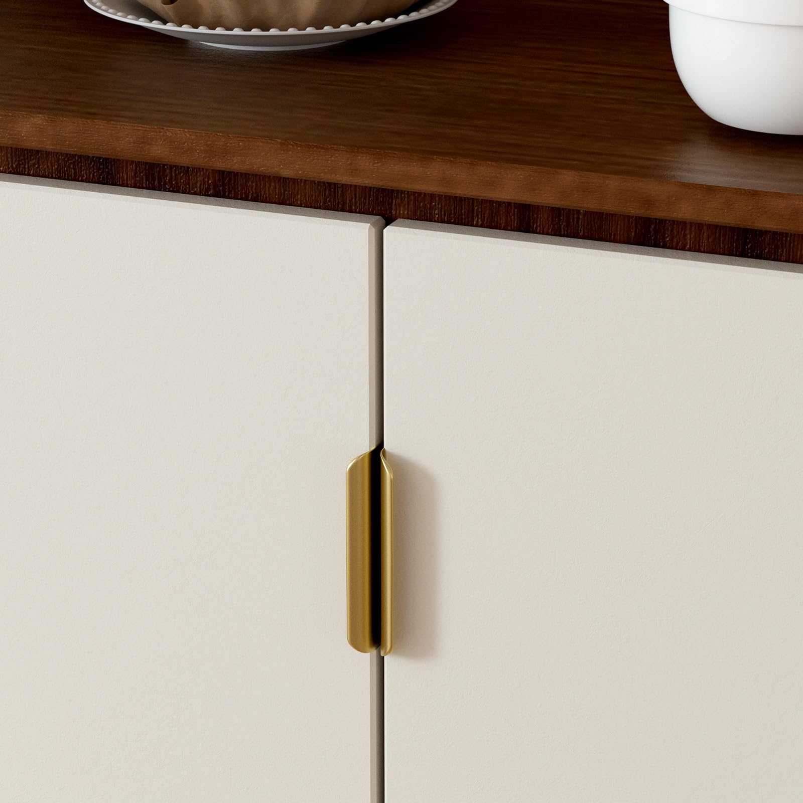 LONTAN 10 Pièce Doré Poignée Meuble Cuisine 128mm Alliage d'aluminium Poignées de Meubles LS7027BB128