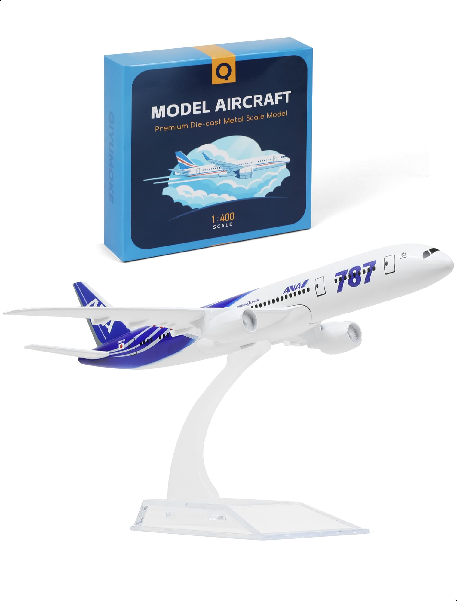 Amazon.co.jp: QIYUMOKE 1/400 ANA ボーイング787 飛行機モデル 15.5cm