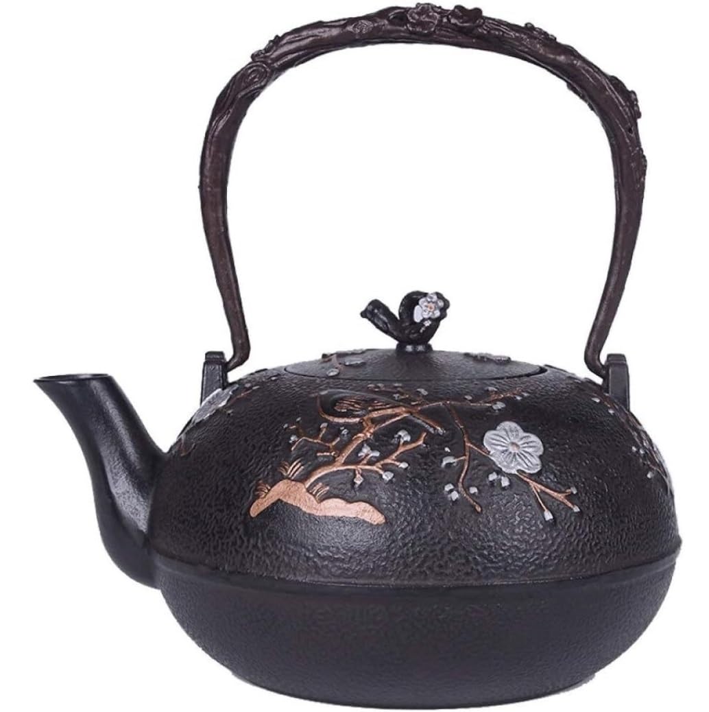 Théière en fonte 1.8L bouilloire japonaise traditionnelle de cuisine pour thé noir