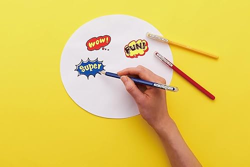 Miniatura 5 de Pentel Mattehop - Bolígrafos de gel líquido, punta K110-0.039 in, 1 de cada color, paquete de 8