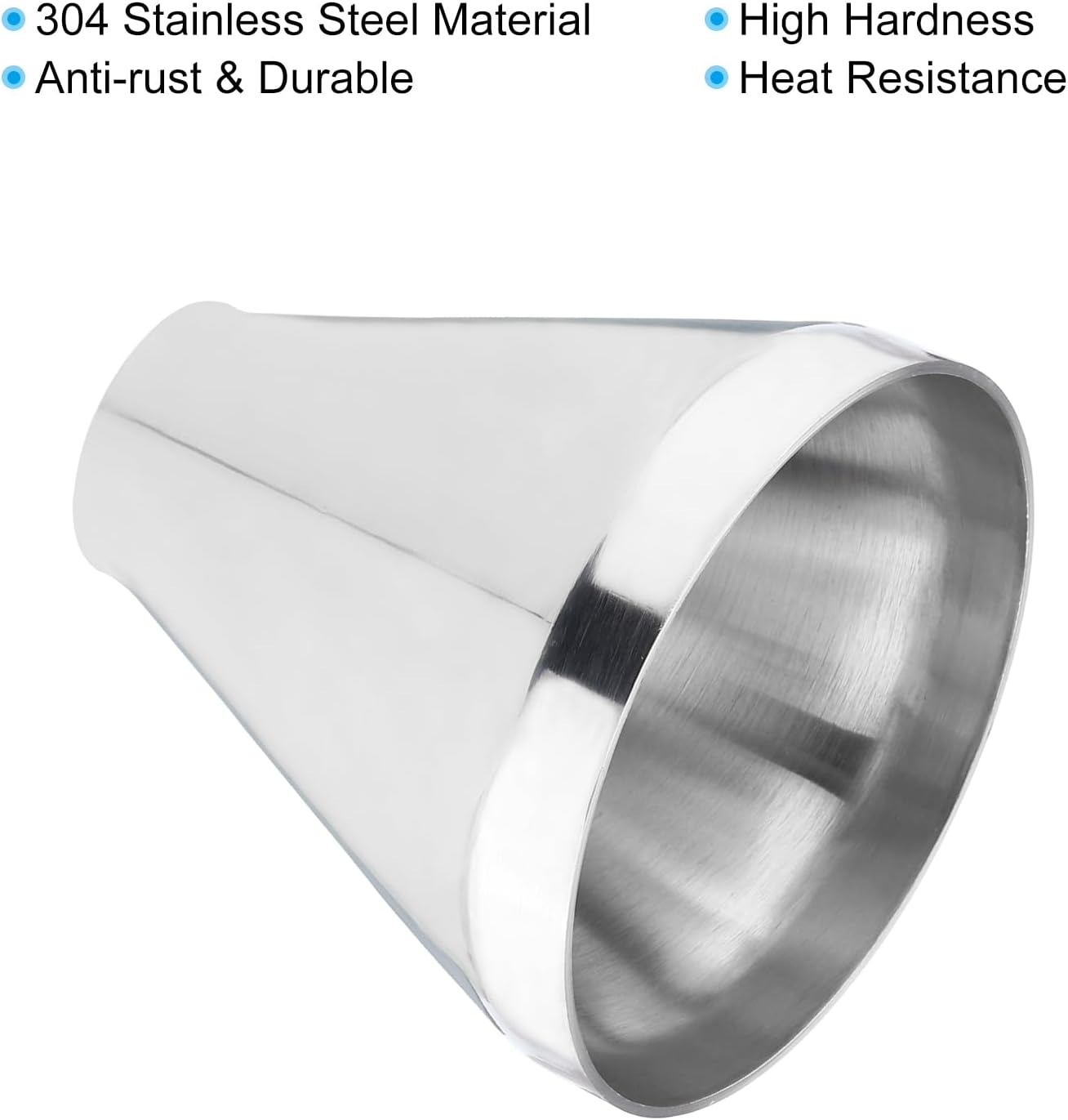 PATIKIL 4" to 1.5" Stainless Steel Concentric Reducer and Increaser Pipe Fittings for Food, Beverage, HVAC, Plumbing - Silver