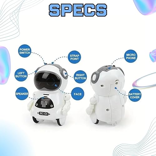 Miniatura 3 de SEDLAV Pocket RC Robot Talking Diálogo interactivo - Reconocimiento de voz, grabación, canta y danza - Robot emo para diversión, aprendizaje de