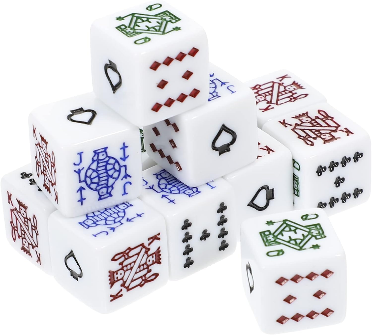 Poker Dice, 12 Pcs Liars Dice, 16mm 6- Sided Poker Dice for Poker Game and Card Games Birthday Party Games