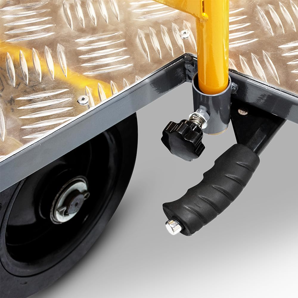 BAMATO Transportwagen MTR-400 | 100% Elektrisch | 400kg Traglast | Elektroantrieb oder Handbetrieb | Bollerwagen Hubwagen Materialtransportwagen