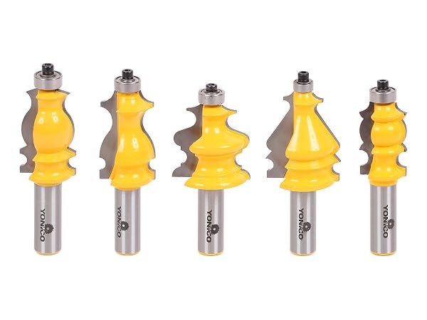 Yonico Architectural Molding Router Bit Set 5 Pieces - Dettaglio