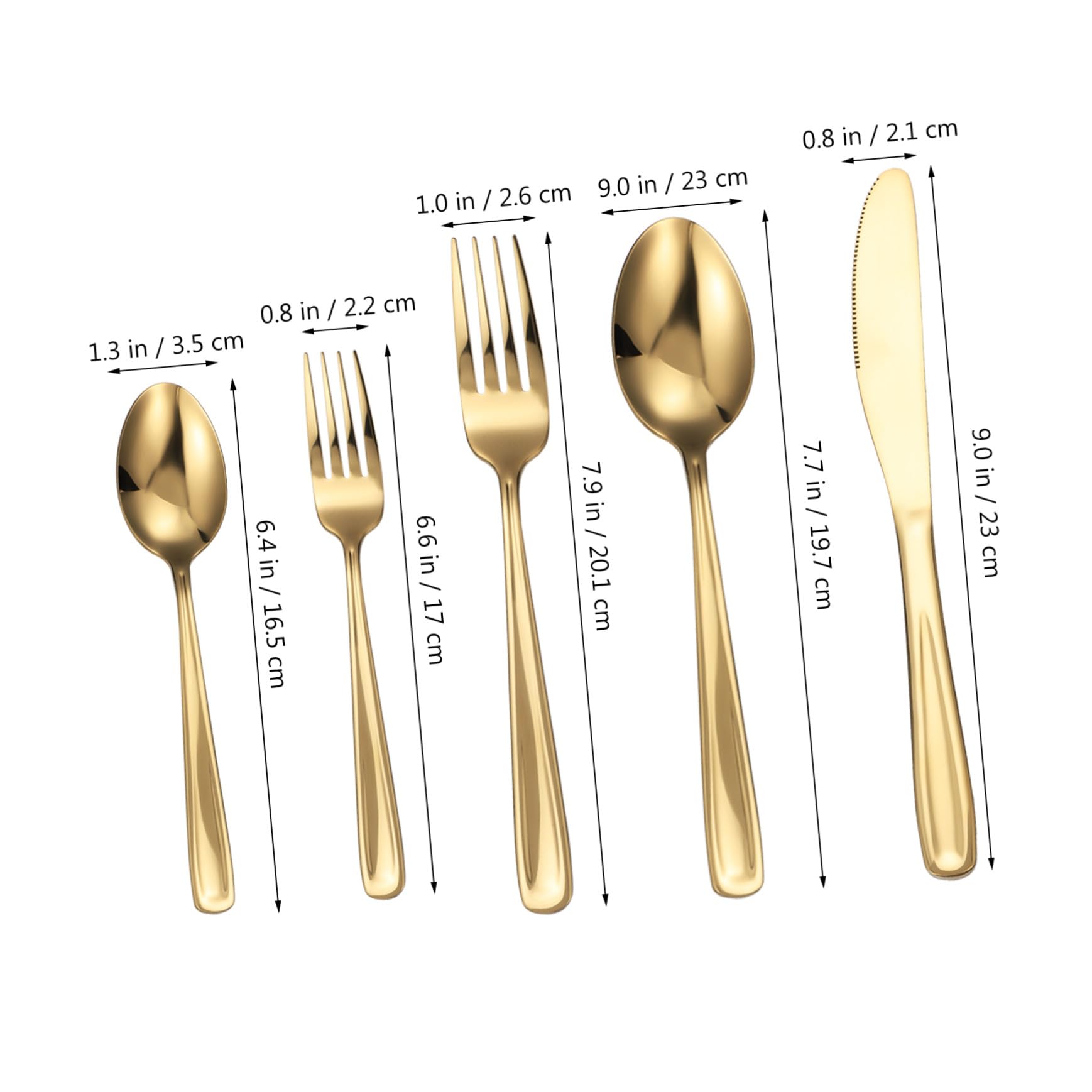 ULTECHNOVO 2set Posate in Acciaio Resistente Per Bistecche Cucchiai e Forchette Stoviglie Resistenti Per Cucina e Tavola Utensili Da Portata