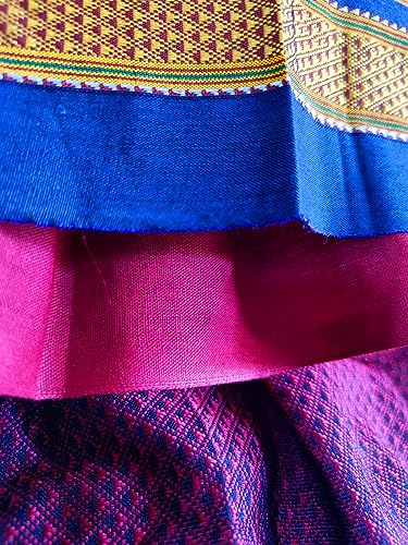 Girl's Indian Traditional Ethnic Wear Reshim Cotton Nath Khan Frock3