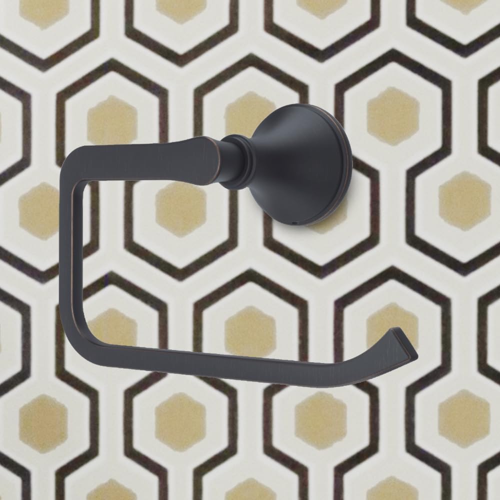 Pfister Auden Towel Ring, Hand Towel Holder for Bathroom, Wall-Mounted, Screw-In, Tuscan Bronze Finish, BRBAD0Y